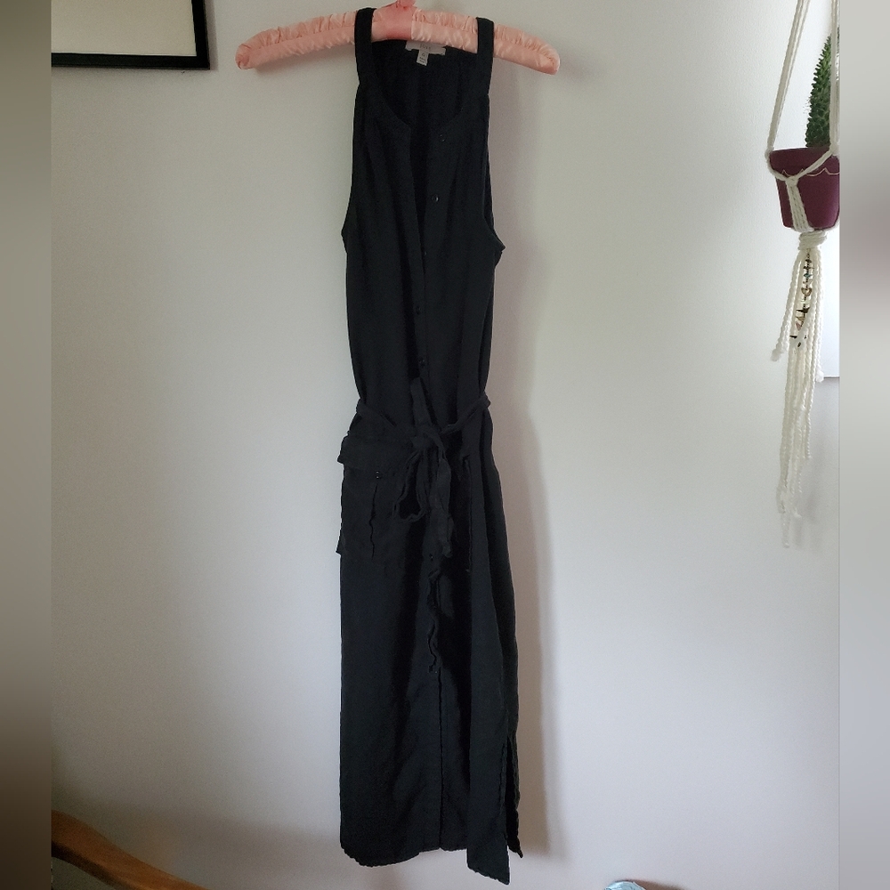 Joie 100% Linen XS black dress